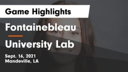 Fontainebleau  vs University Lab  Game Highlights - Sept. 16, 2021