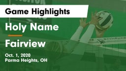 Holy Name  vs Fairview  Game Highlights - Oct. 1, 2020