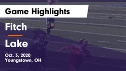 Fitch  vs Lake  Game Highlights - Oct. 3, 2020