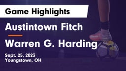 Austintown Fitch  vs Warren G. Harding  Game Highlights - Sept. 25, 2023