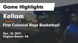 Kellam  vs First Colonial Boys Basketball Game Highlights - Dec. 10, 2019