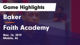 Baker  vs Faith Academy Game Highlights - Nov. 16, 2019