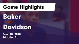 Baker  vs Davidson Game Highlights - Jan. 10, 2020