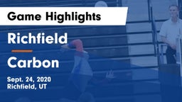 Richfield  vs Carbon  Game Highlights - Sept. 24, 2020