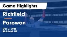 Richfield  vs Parowan  Game Highlights - Oct. 7, 2023