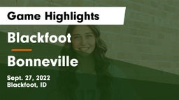 Blackfoot  vs Bonneville  Game Highlights - Sept. 27, 2022