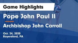 Pope John Paul II vs Archbishop John Carroll  Game Highlights - Oct. 24, 2020