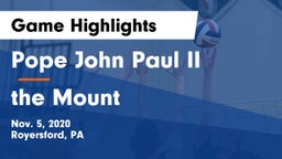 Pope John Paul II vs the Mount Game Highlights - Nov. 5, 2020