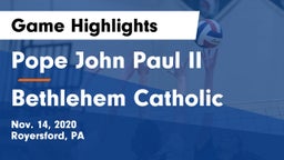 Pope John Paul II vs Bethlehem Catholic  Game Highlights - Nov. 14, 2020