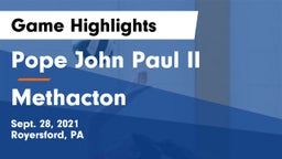 Pope John Paul II vs Methacton  Game Highlights - Sept. 28, 2021