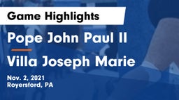 Pope John Paul II vs Villa Joseph Marie  Game Highlights - Nov. 2, 2021