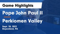 Pope John Paul II vs Perkiomen Valley  Game Highlights - Sept. 28, 2022