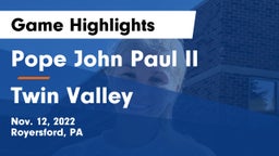 Pope John Paul II vs Twin Valley  Game Highlights - Nov. 12, 2022