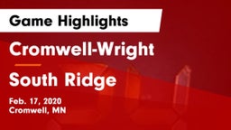 Cromwell-Wright  vs South Ridge Game Highlights - Feb. 17, 2020