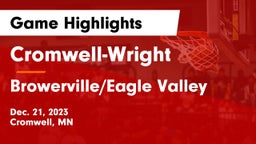 Cromwell-Wright  vs Browerville/Eagle Valley  Game Highlights - Dec. 21, 2023