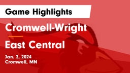 Cromwell-Wright  vs East Central  Game Highlights - Jan. 2, 2024