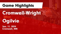 Cromwell-Wright  vs Ogilvie  Game Highlights - Jan. 11, 2024