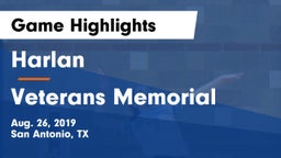 Harlan  vs Veterans Memorial  Game Highlights - Aug. 26, 2019