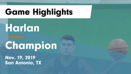 Harlan  vs Champion  Game Highlights - Nov. 19, 2019