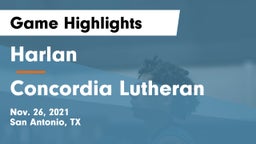 Harlan  vs Concordia Lutheran  Game Highlights - Nov. 26, 2021