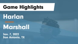 Harlan  vs Marshall  Game Highlights - Jan. 7, 2022