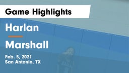 Harlan  vs Marshall  Game Highlights - Feb. 5, 2021