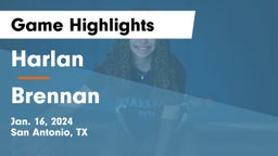 Harlan  vs Brennan  Game Highlights - Jan. 16, 2024