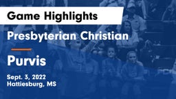 Presbyterian Christian  vs Purvis  Game Highlights - Sept. 3, 2022
