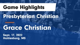 Presbyterian Christian  vs Grace Christian Game Highlights - Sept. 17, 2022