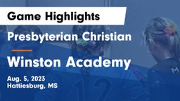 Presbyterian Christian  vs Winston Academy Game Highlights - Aug. 5, 2023