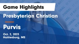 Presbyterian Christian  vs Purvis  Game Highlights - Oct. 2, 2023
