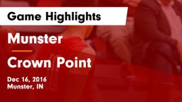 Munster  vs Crown Point  Game Highlights - Dec 16, 2016