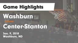 Washburn  vs Center-Stanton Game Highlights - Jan. 9, 2018