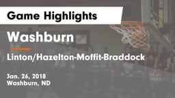 Washburn  vs Linton/Hazelton-Moffit-Braddock  Game Highlights - Jan. 26, 2018