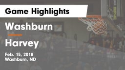 Washburn  vs Harvey  Game Highlights - Feb. 15, 2018
