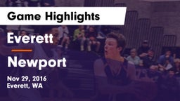 Everett  vs Newport Game Highlights - Nov 29, 2016