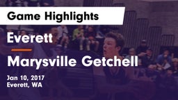 Everett  vs Marysville Getchell  Game Highlights - Jan 10, 2017