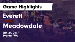 Everett  vs Meadowdale  Game Highlights - Jan 24, 2017