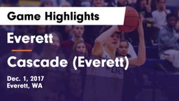 Everett  vs Cascade  (Everett) Game Highlights - Dec. 1, 2017