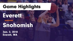 Everett  vs Snohomish  Game Highlights - Jan. 2, 2018