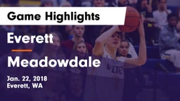 Everett  vs Meadowdale  Game Highlights - Jan. 22, 2018