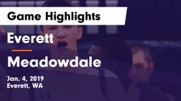 Everett  vs Meadowdale  Game Highlights - Jan. 4, 2019