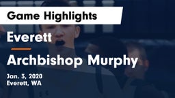 Everett  vs Archbishop Murphy  Game Highlights - Jan. 3, 2020