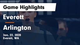 Everett  vs Arlington  Game Highlights - Jan. 22, 2020