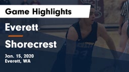 Everett  vs Shorecrest  Game Highlights - Jan. 15, 2020