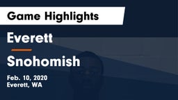 Everett  vs Snohomish  Game Highlights - Feb. 10, 2020