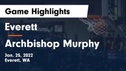 Everett  vs Archbishop Murphy  Game Highlights - Jan. 25, 2022