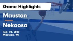 Mauston  vs Nekoosa  Game Highlights - Feb. 21, 2019