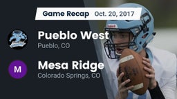 Recap: Pueblo West  vs. Mesa Ridge  2017