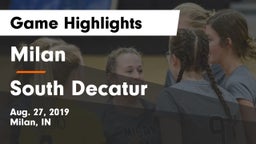 Milan  vs South Decatur  Game Highlights - Aug. 27, 2019